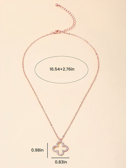 Four Leaf Clover Pendant Alloy Necklace