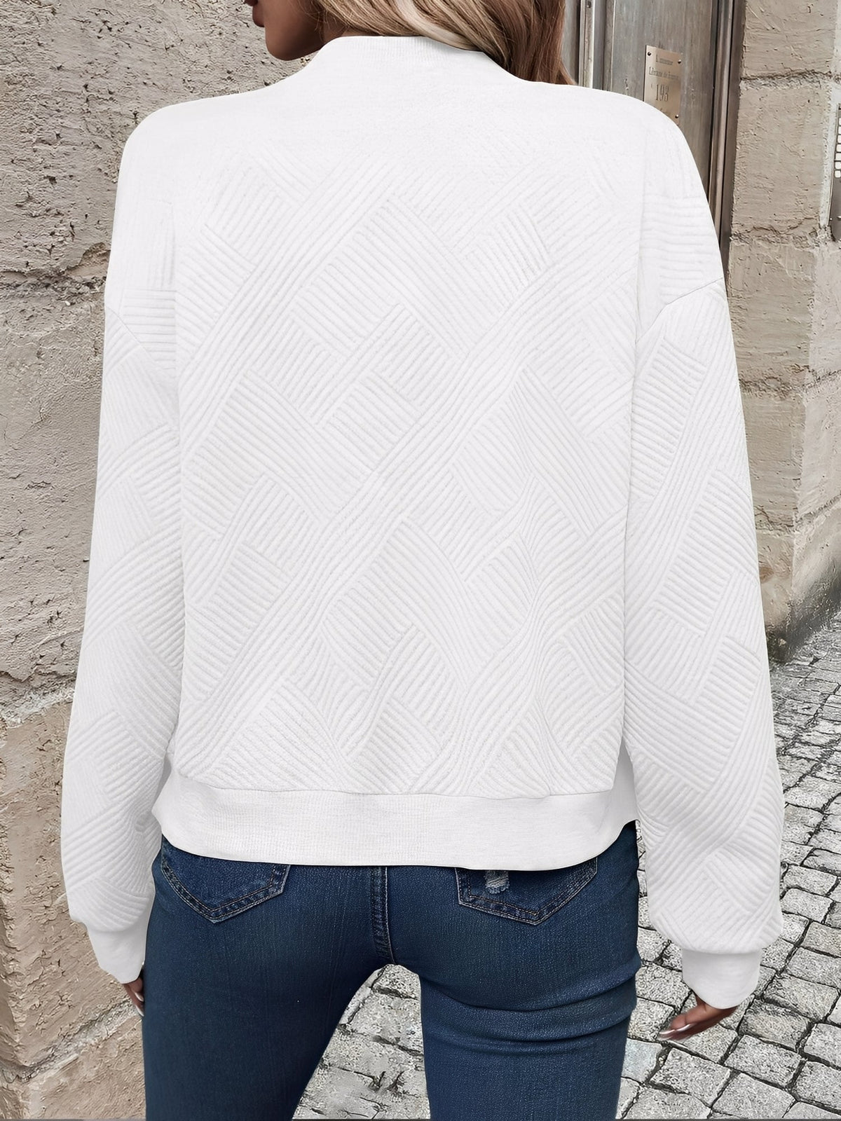Solid Color Zipper Long Sleeves Bomber Jacket
