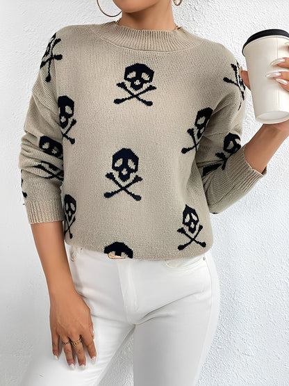 Crew Neck Pullover Long Sleeves Halloween Sweater