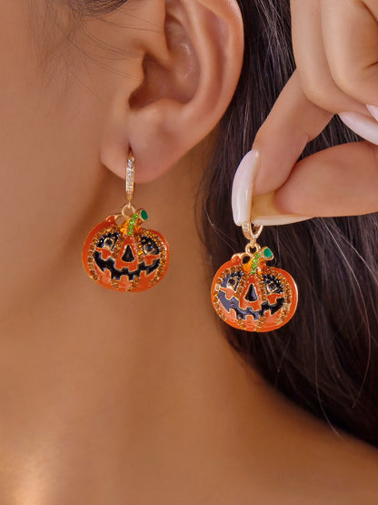 Halloween Style Faux Diamond Huggie Earrings