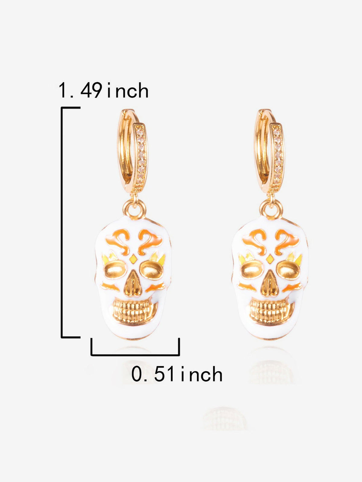 Halloween Style Faux Diamond Huggie Earrings