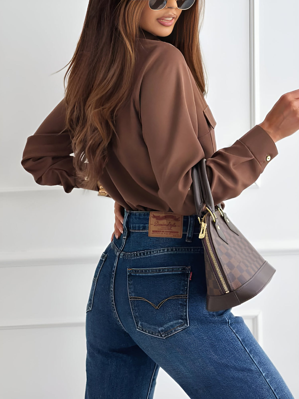 Solid Color Long Sleeve Button Down Shirt