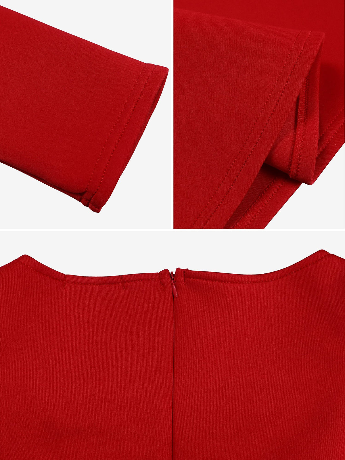 Puff Sleeve Square Neck Belted Midi Dress