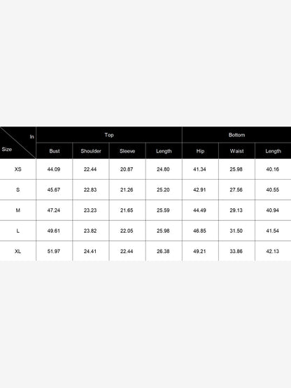 2 Pieces Zipper Collar Solid Color Casual Matching Set