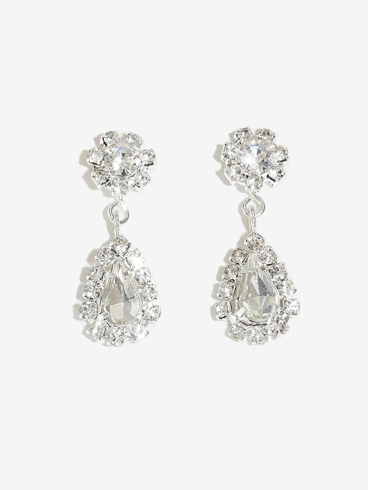 Shimmering Elegant Teardrop-Shaped Earrings