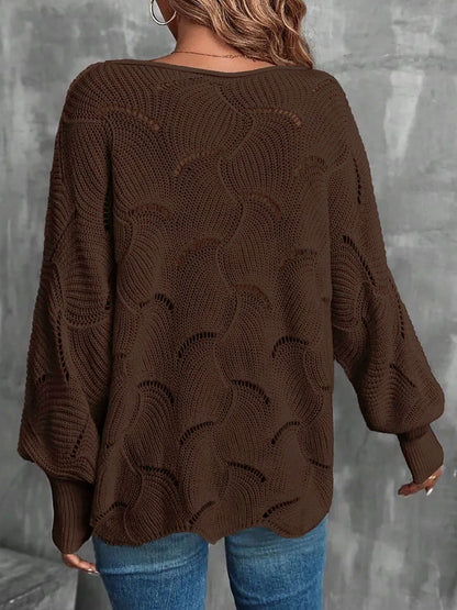 Lightweight Knitted Long Sleeves Oversized Sweater