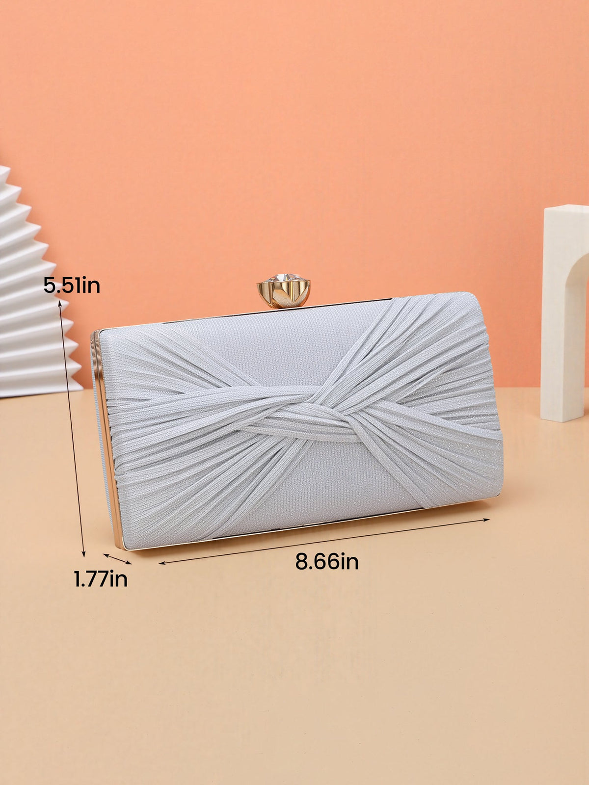 Twist Knot Evening Clutch Bag Shoulder Bag