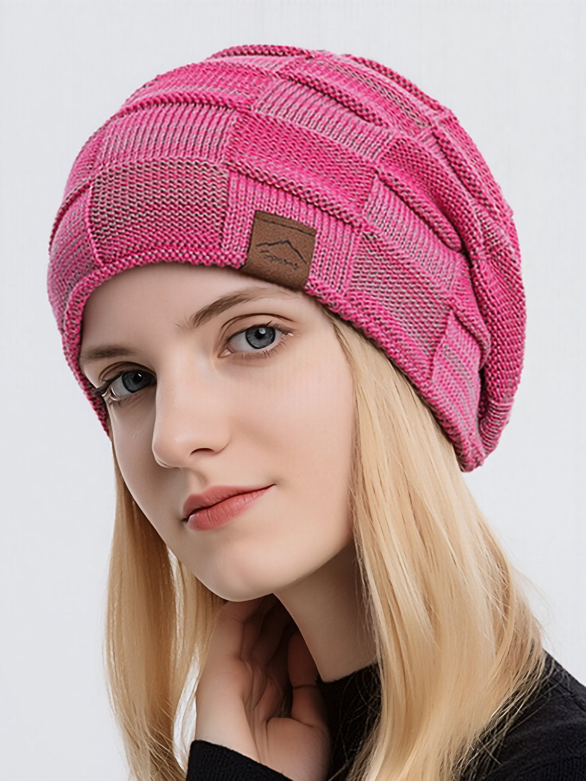 Winter Fleece-lined Knitted Beanie Hat