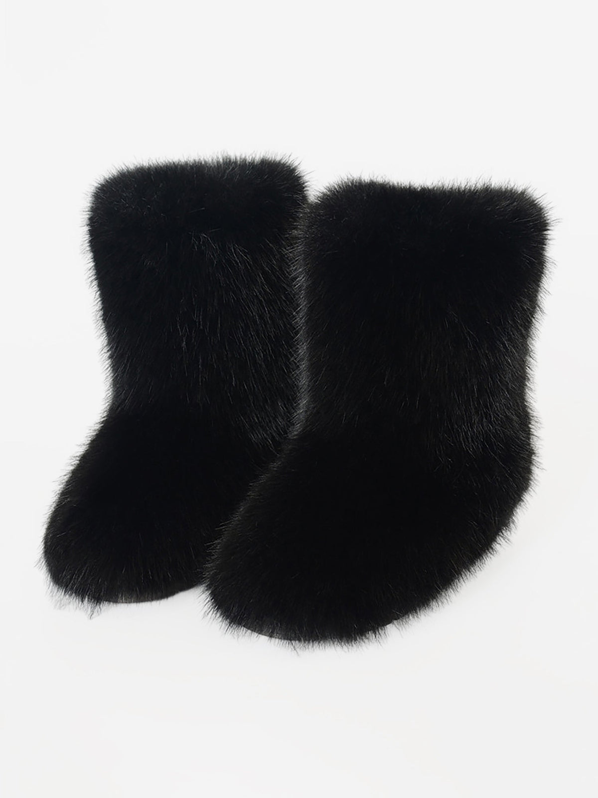 Faux Fox Fur Non-Slip Soles Winter Snow Ankle Boots
