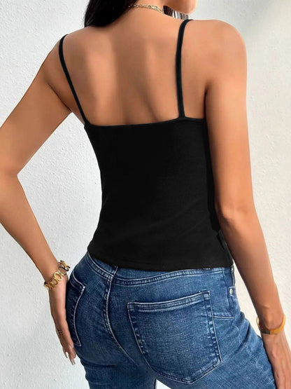 Fleece-lined Base Layer Spaghetti Strap Cami Top