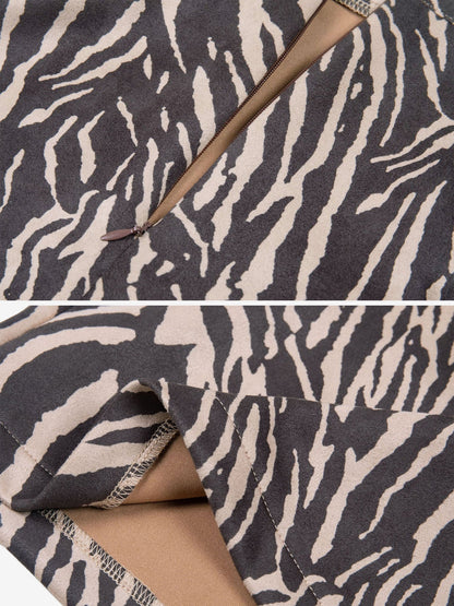 Faux Suede Zipper Bodycon Mini Skirt