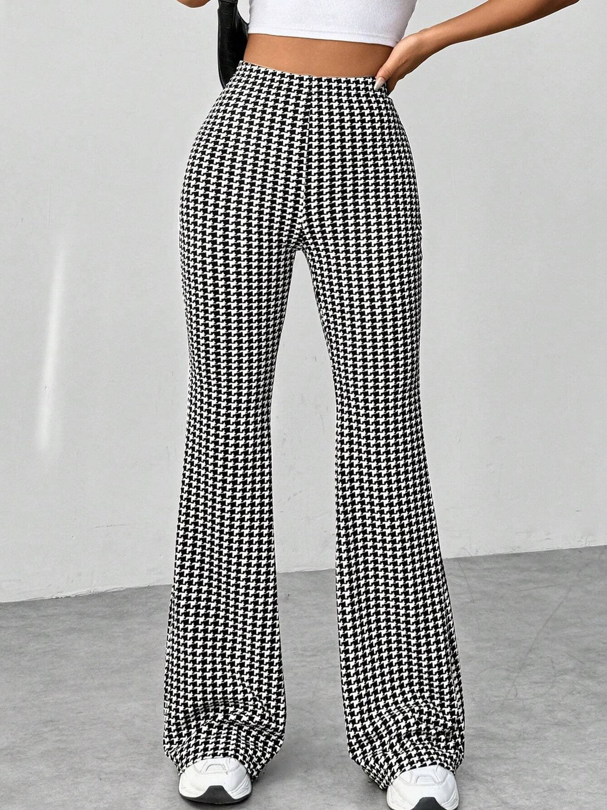 High Waist Slim Fit Bell Bottom Workout Casual Pants