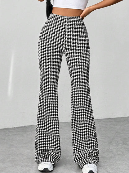 High Waist Slim Fit Bell Bottom Workout Casual Pants