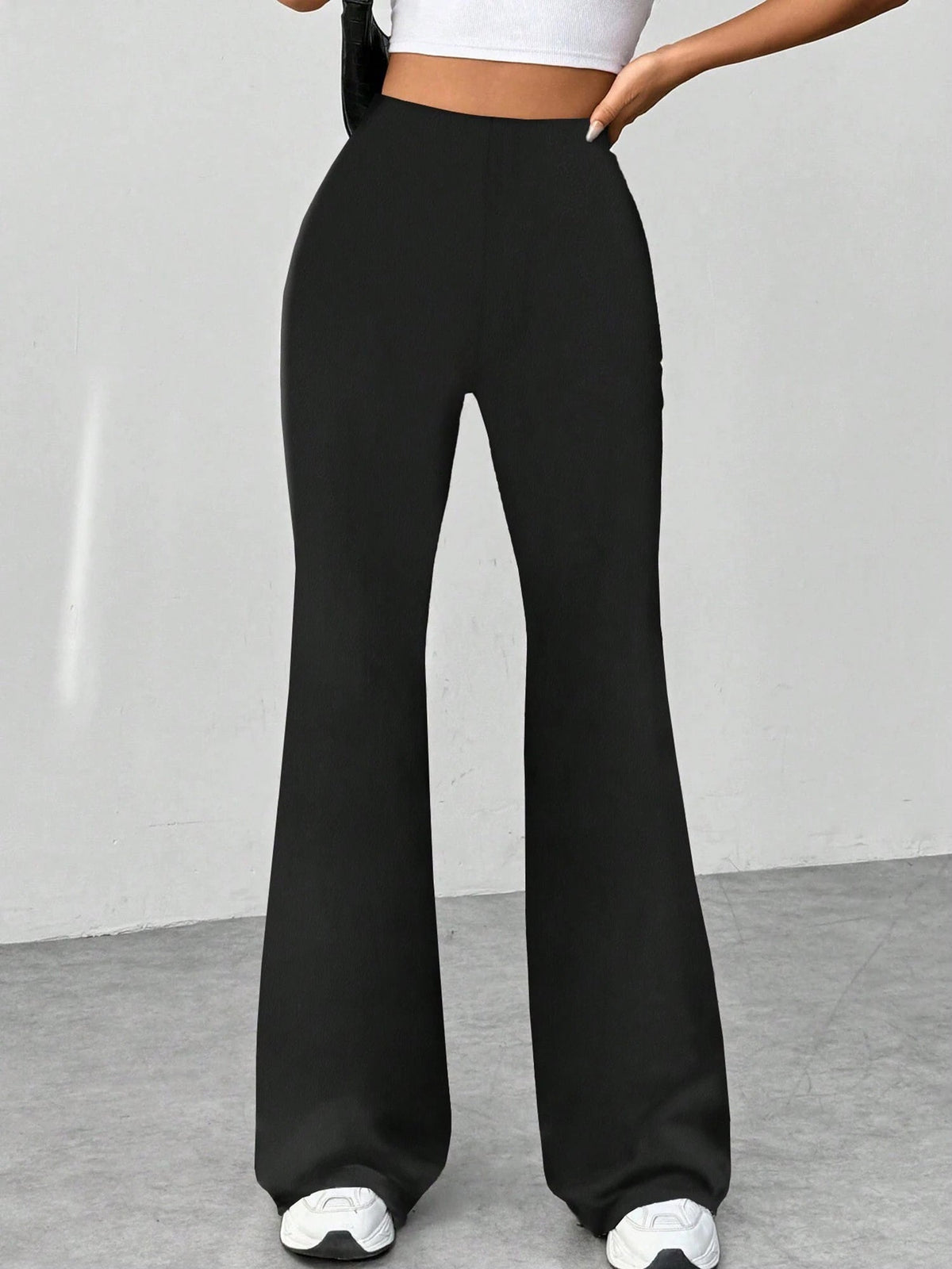 High Waist Slim Fit Bell Bottom Workout Casual Pants