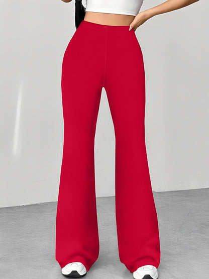 High Waist Slim Fit Bell Bottom Workout Casual Pants