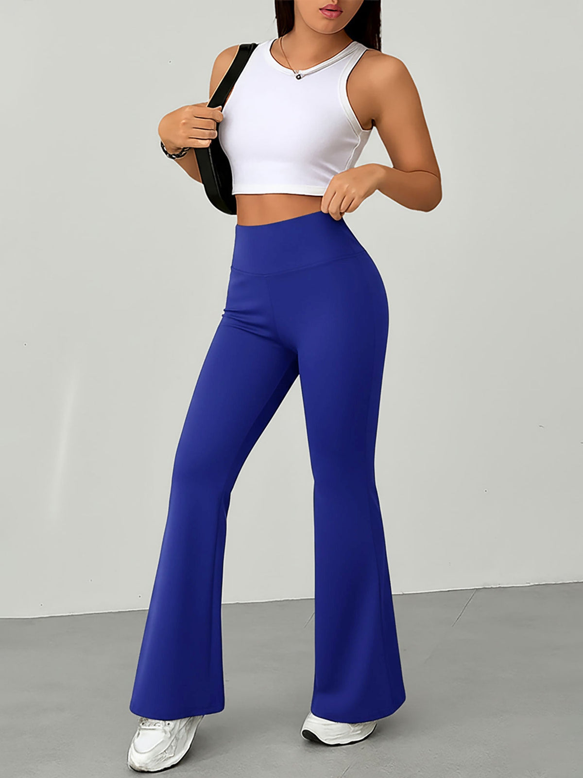 High Waist Slim Fit Bell Bottom Workout Casual Pants