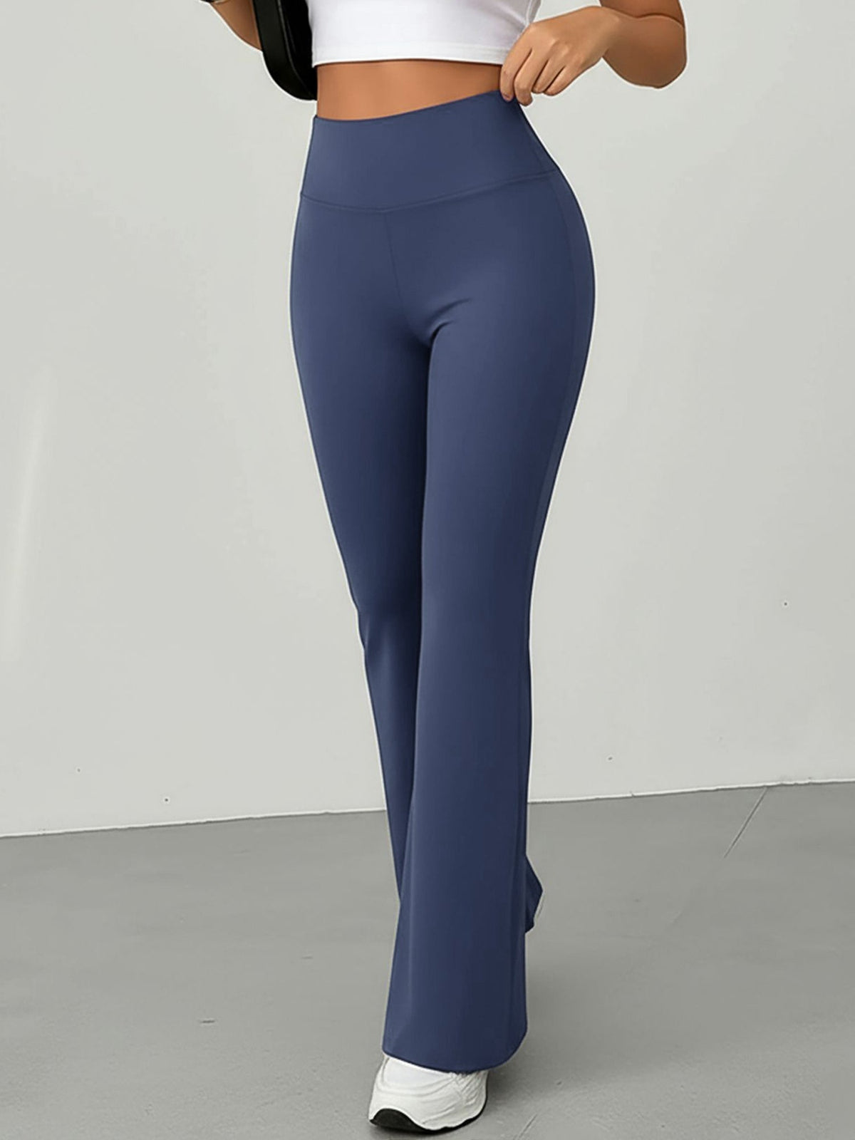 High Waist Slim Fit Bell Bottom Workout Casual Pants