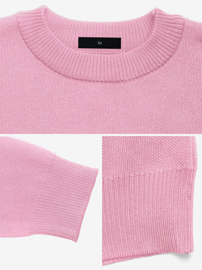 Round Neck Bow Pattern Knitted Christmas Sweater