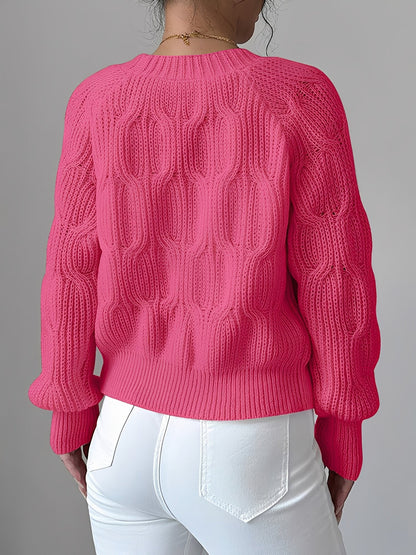 Solid Color Long Sleeve Bow Detail Knitted Cardigan