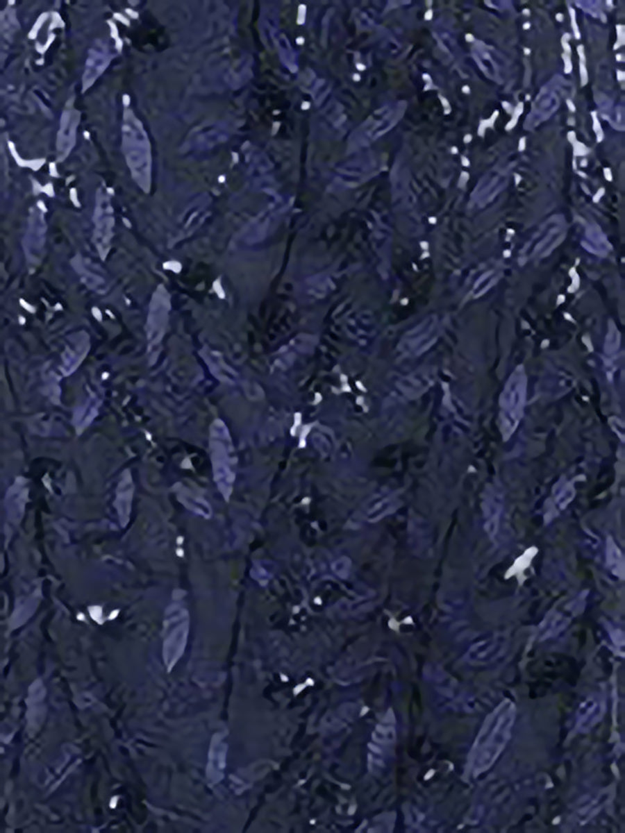 Mesh Embroidered Sequin Evening Gown Fishtail Dress