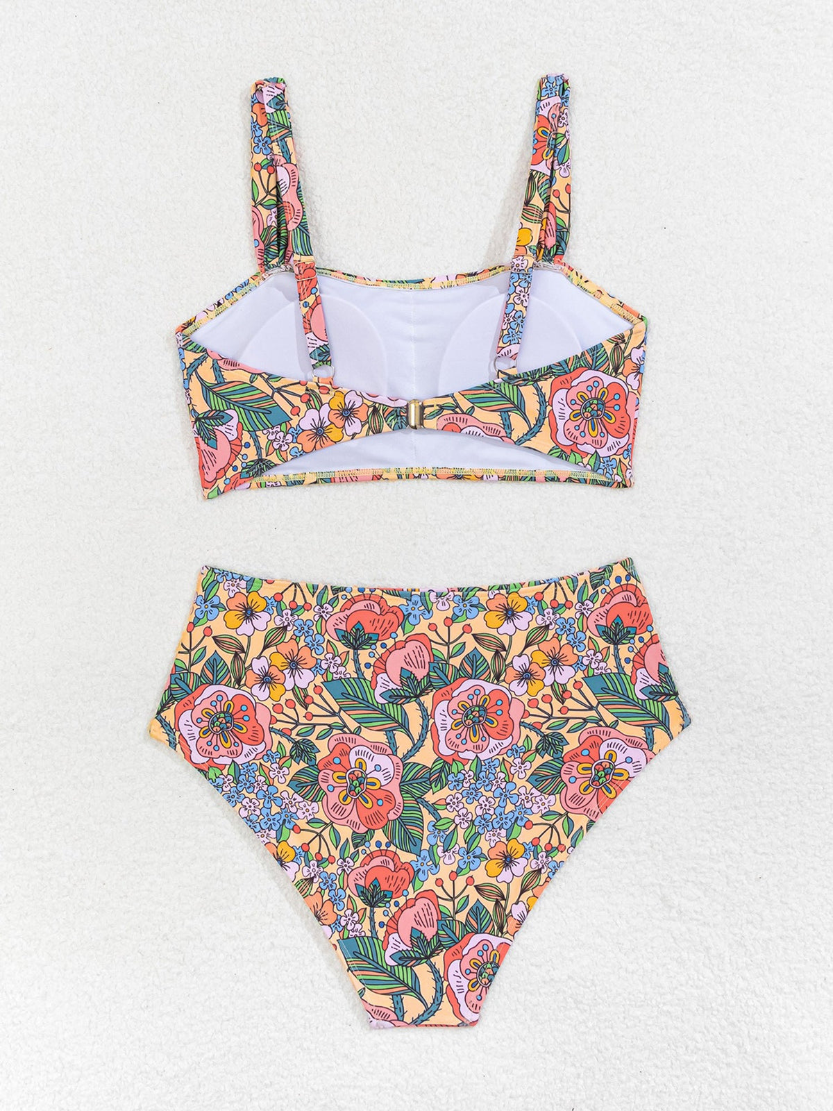 Printed High Waisted Resort Swimsuit Bikinis Sets
