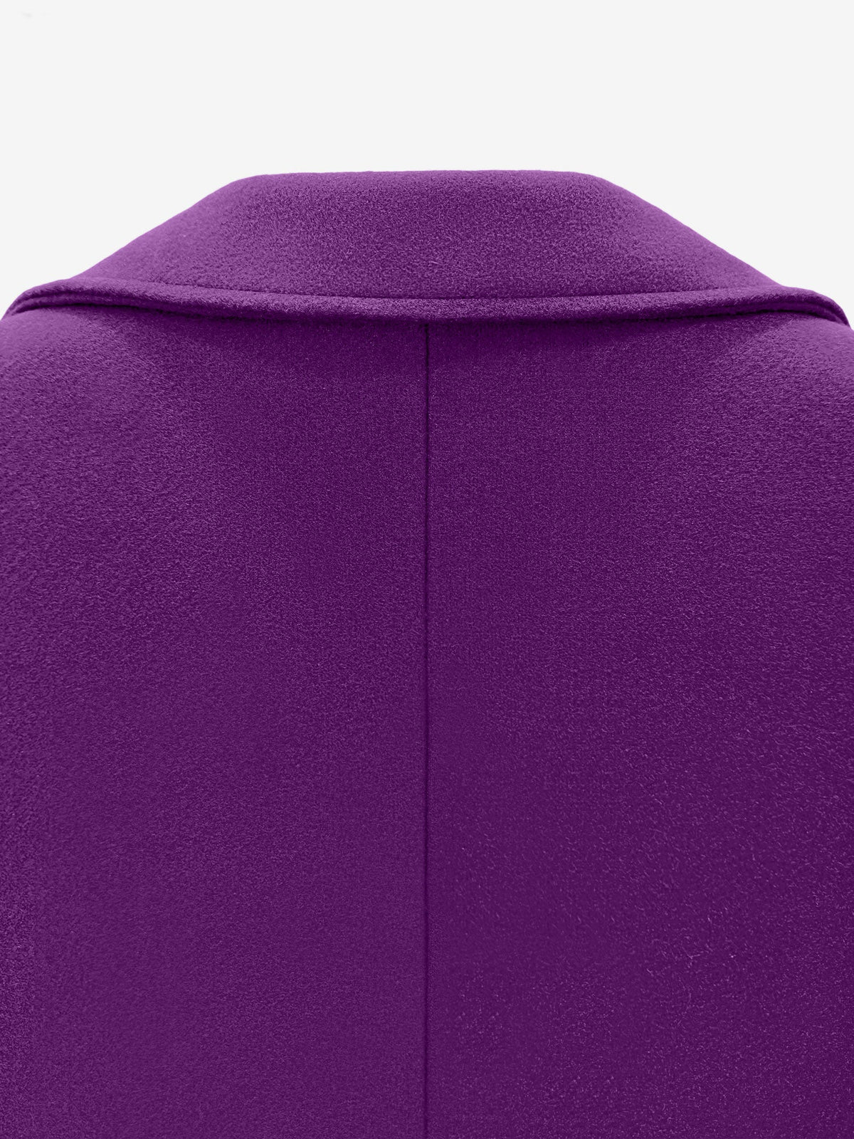 Notched Lapel Double-Breasted Fully Lined Pockets Long Coat