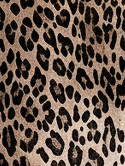 Leopard Print Button Down Long Sleeve Shirt