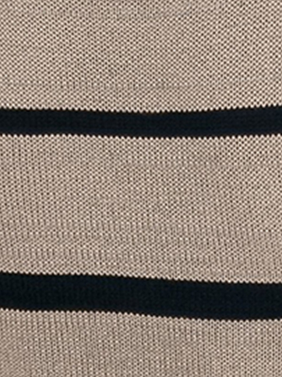 Color-Block Striped Short Sleeve Knitted Bodycon Dress