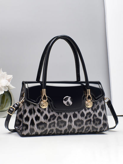 Versatile Leopard Print Handbag Tote Bag Crossbody Bag