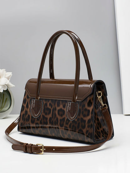 Versatile Leopard Print Handbag Tote Bag Crossbody Bag