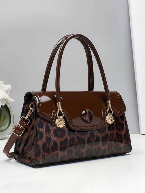 Versatile Leopard Print Handbag Tote Bag Crossbody Bag