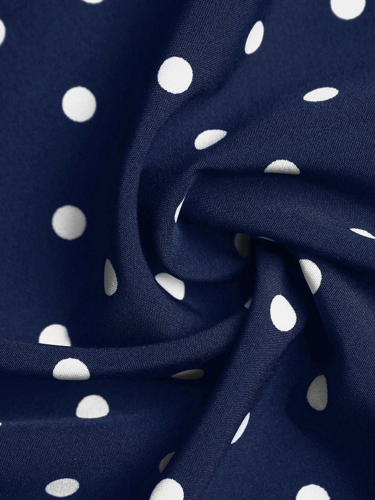 Strapless Polka Dots Smocked Back A-Line Midi Dress
