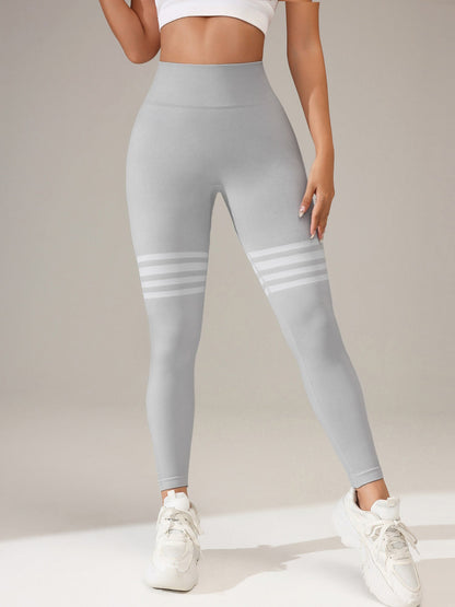 Striped Workout Butt-Lifting Yoga Pants Sports Leggings