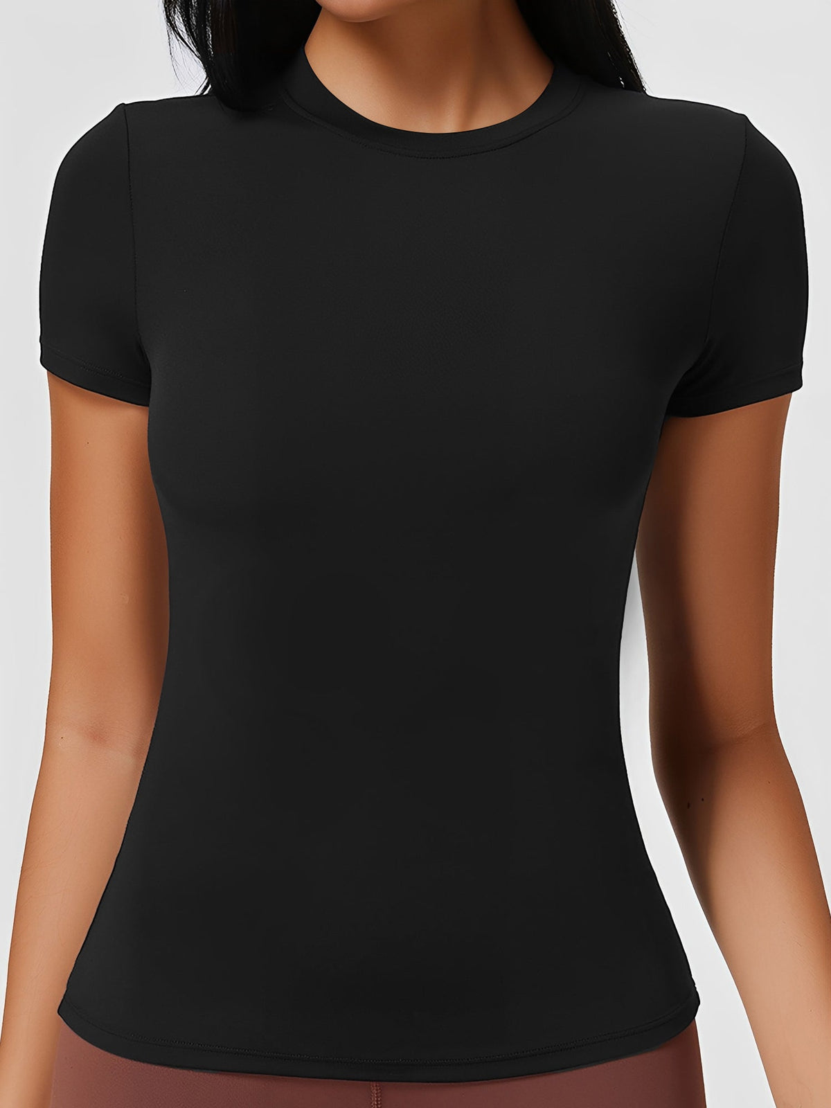 Breathable Short Sleeve Fitted Sports Top