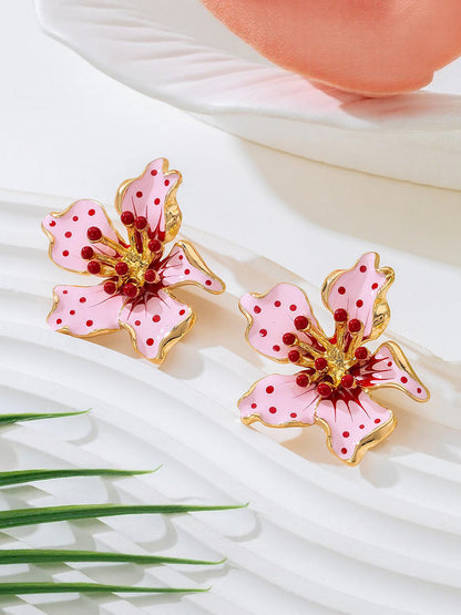 Floral Vintage-Inspired Stud Earrings