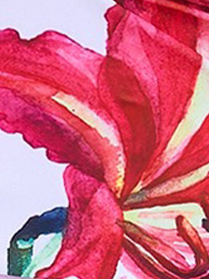 Floral Criss-Cross Sleeveless Resort Beachwear Tankinis