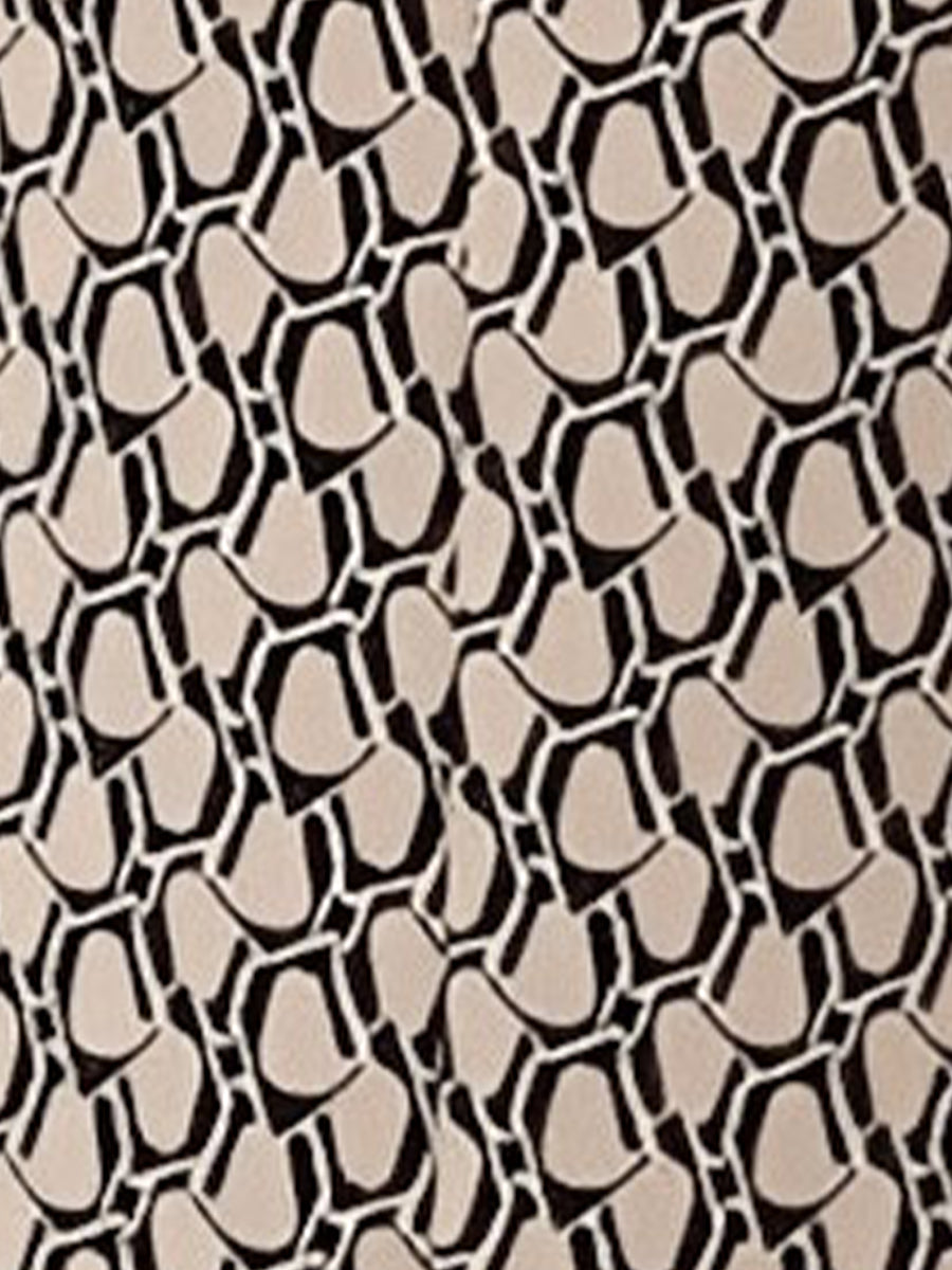 Printed Bow-Tie Layered Above Knee Length Dress