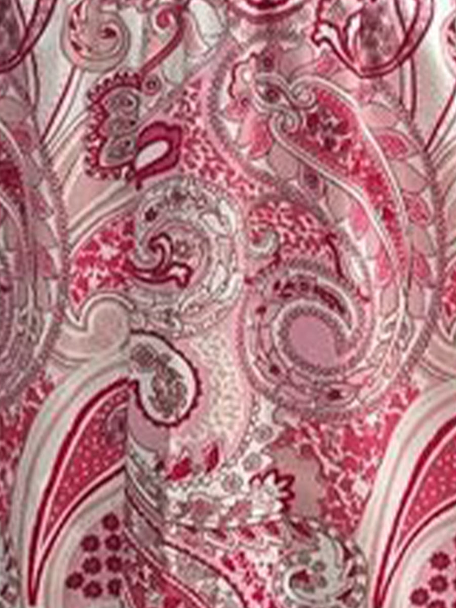 Boho Paisley Smocked Tiered A-Line Skirt