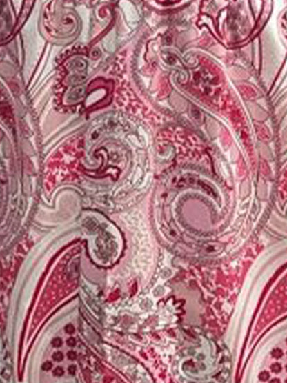 Boho Paisley Smocked Tiered A-Line Skirt
