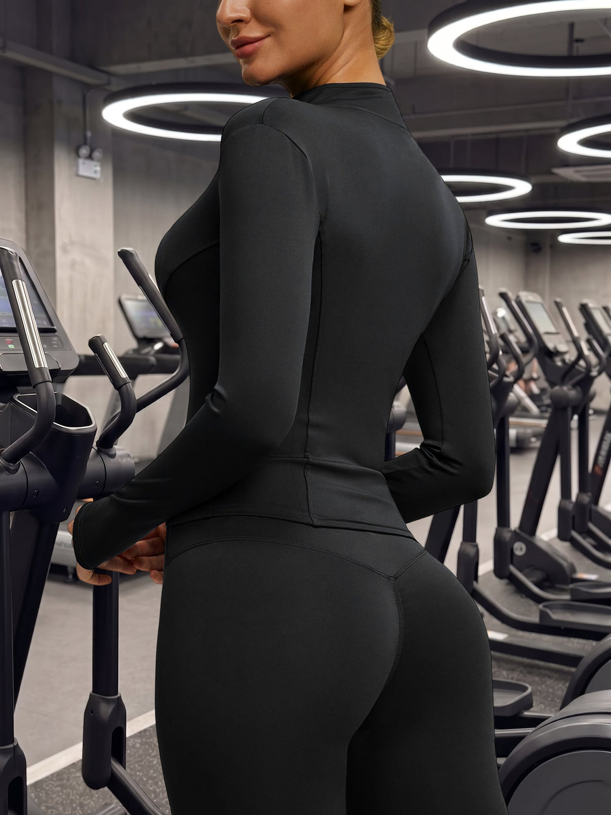 Yoga Zipper Sports Long Sleeve Fitted Running and Fitness Workout Jacket