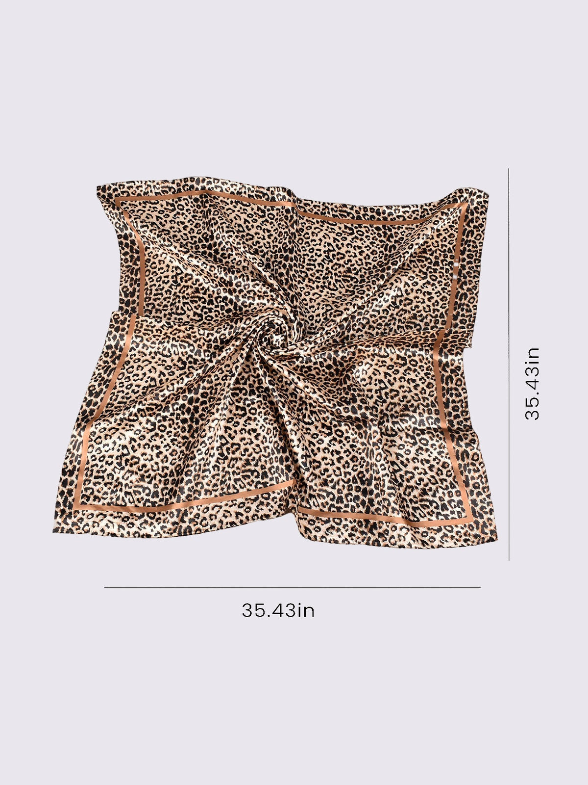 Leopard Print Satin Stylish Versatile Scarf