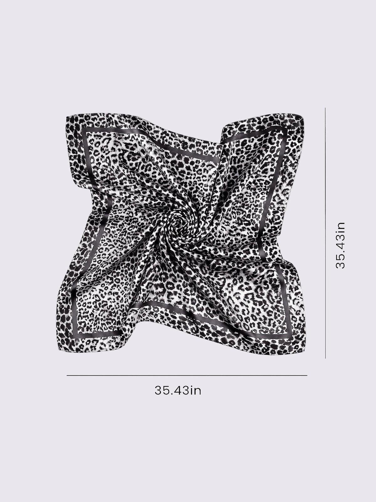 Leopard Print Satin Stylish Versatile Scarf