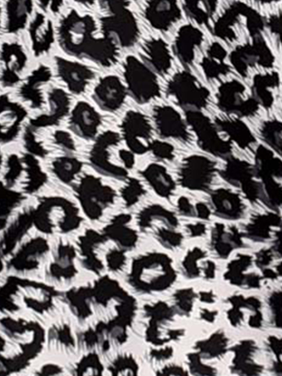 Leopard Print Satin Stylish Versatile Scarf