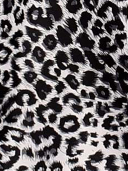 Leopard Print Satin Stylish Versatile Scarf