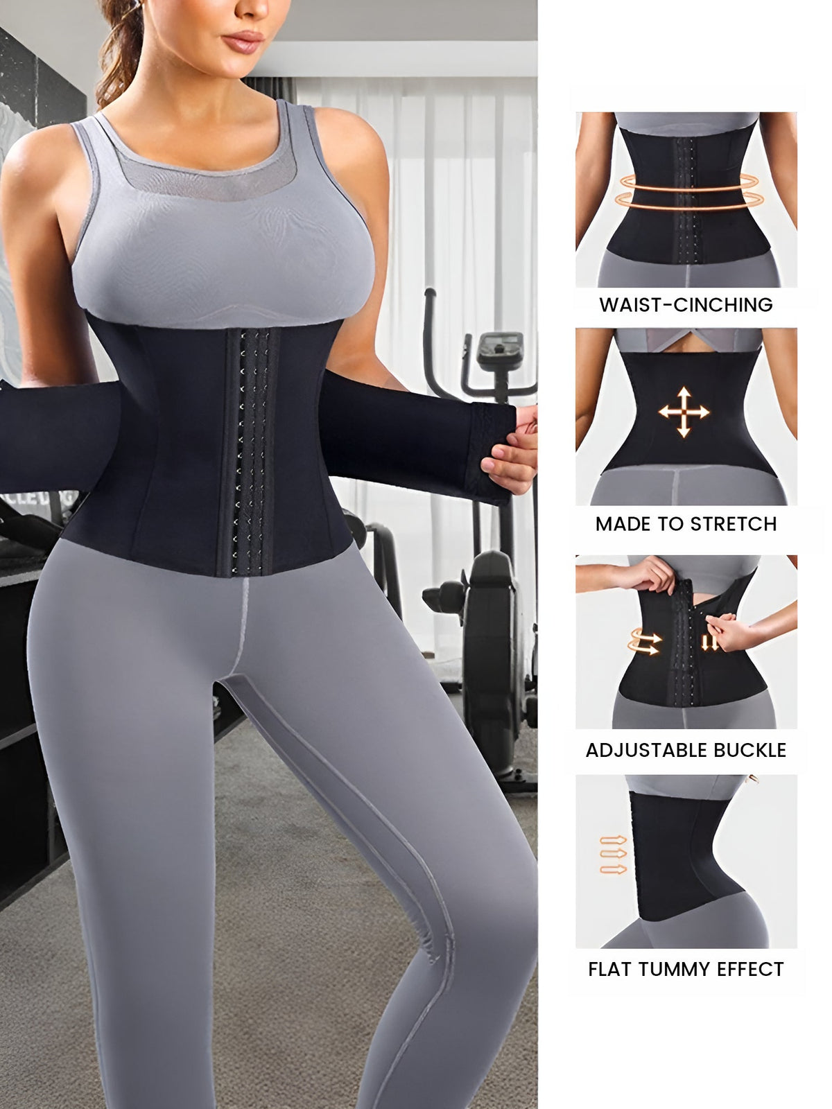 Waist Shaping Cincher Solid Color Corset