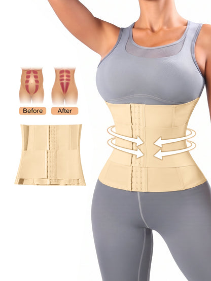 Waist Shaping Cincher Solid Color Corset