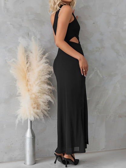 One Shoulder Cut-Out Sleeveless Bodycon Event Dress