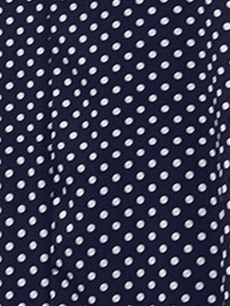 Sleeveless Backless Polka Dot A-Line Resort Dress