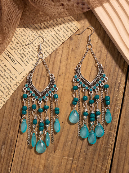 Bohemian Vintage Beaded Fringe Earrings