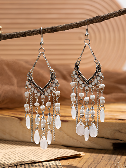 Bohemian Vintage Beaded Fringe Earrings